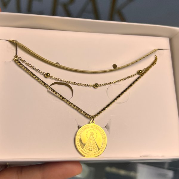 Collar Triple Virgen Aparecida 