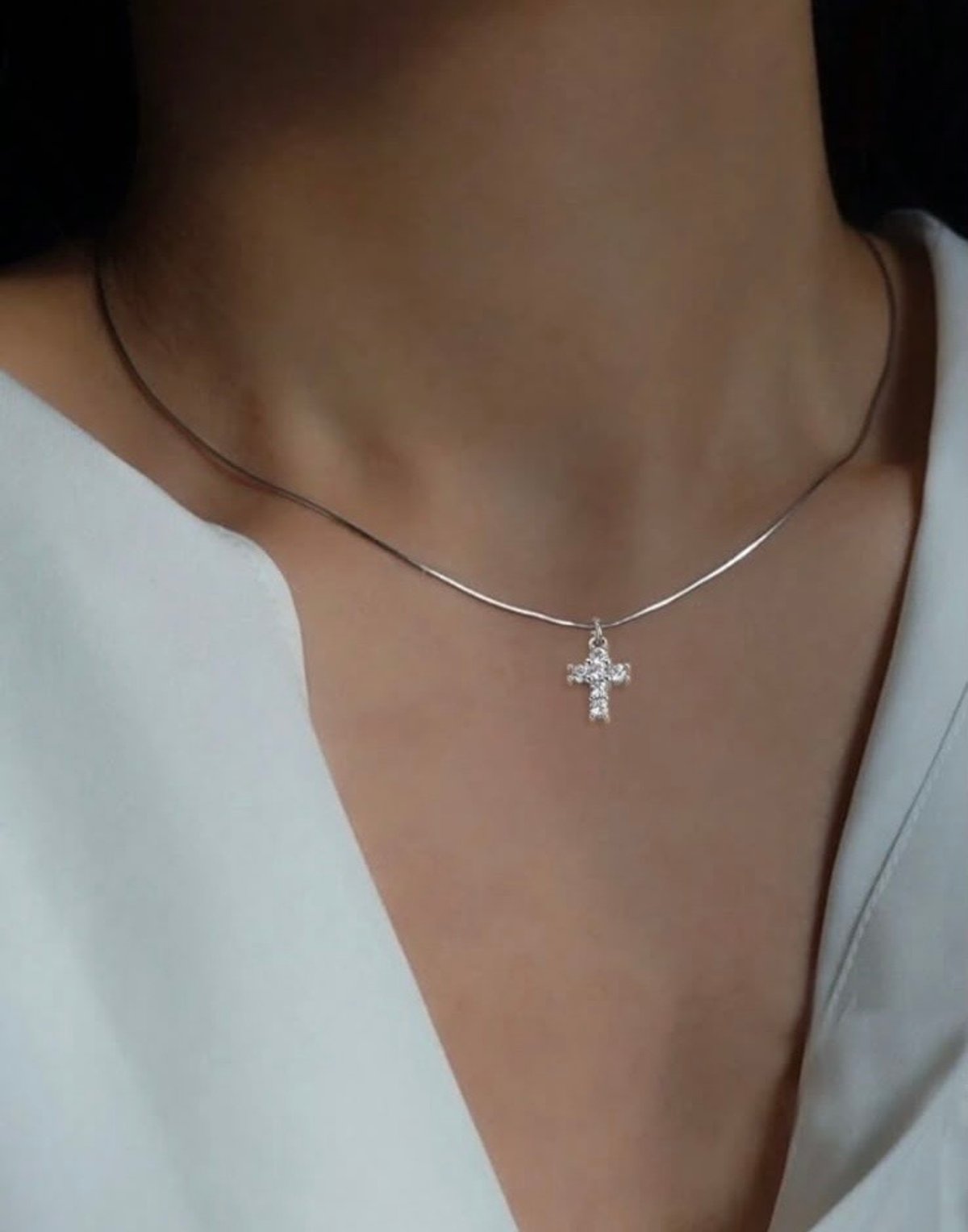 Collar cruz de acero  - 2