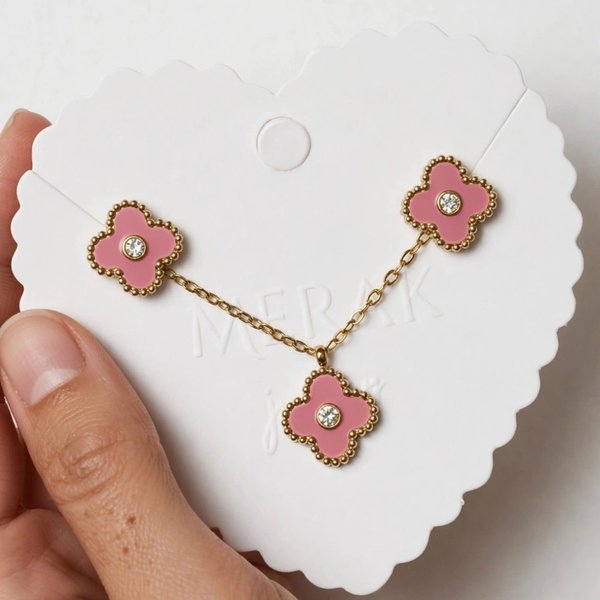 Conjunto clover pink