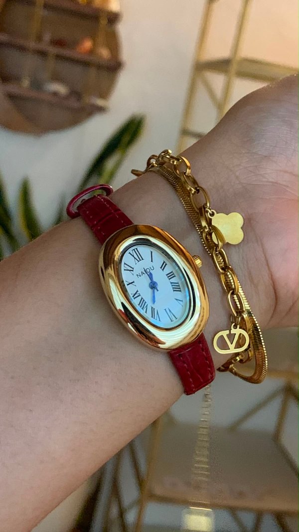 Reloj clásico Burdeos