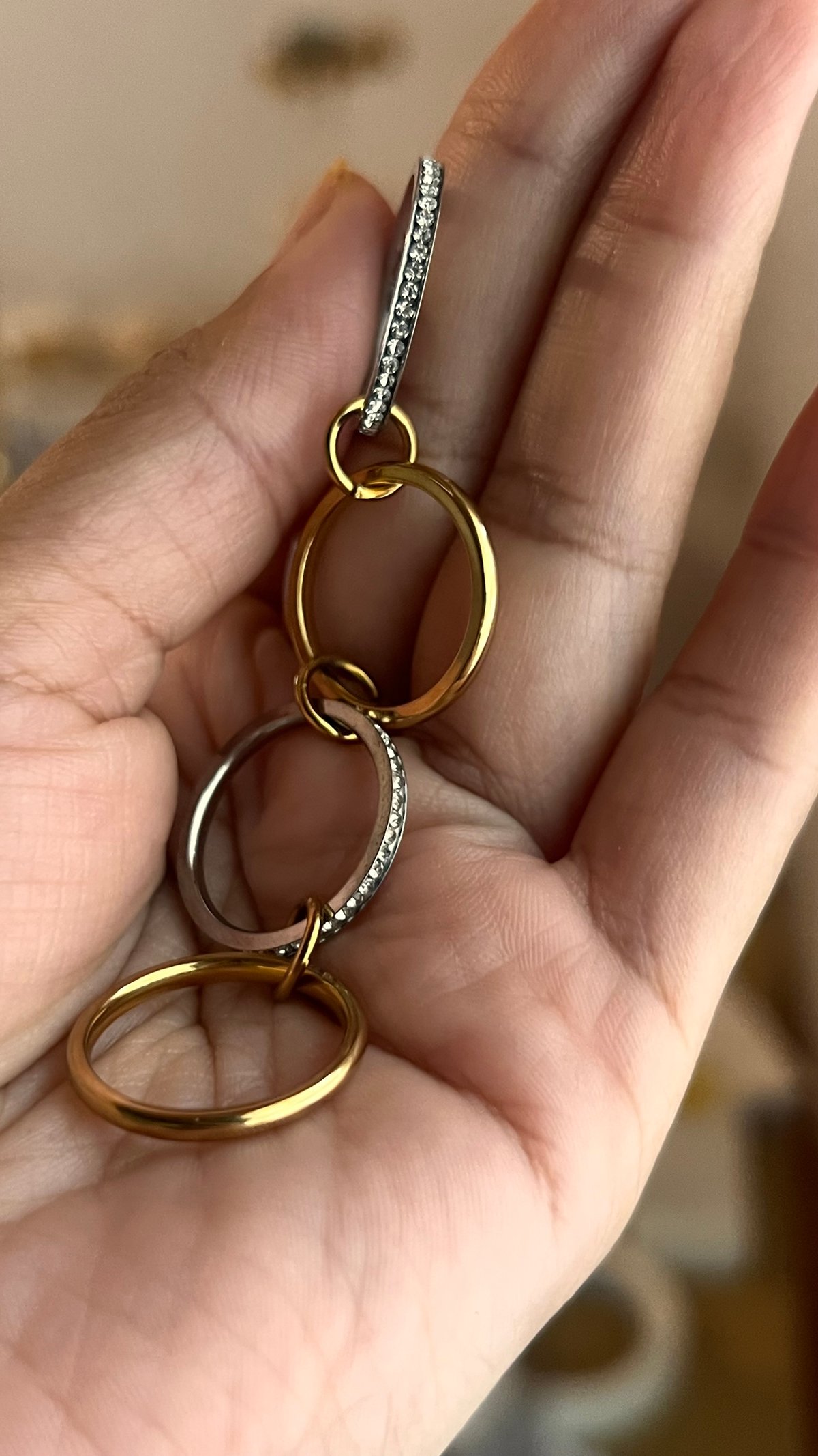 Anillo de 4 capas talle 18  - 2