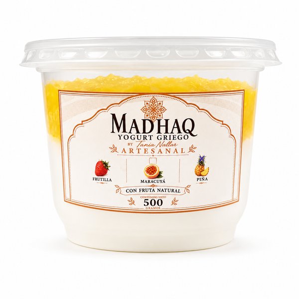 MADHAQ – YOGURT GRIEGO ARTESANAL BY Tania Nallar (Sabor: PIÑA)