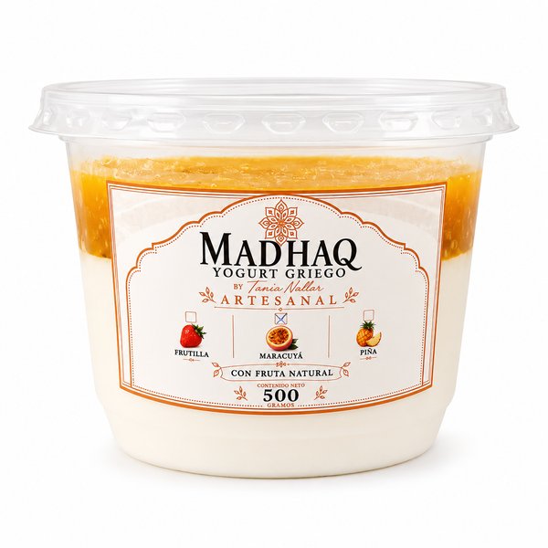 MADHAQ – YOGURT GRIEGO ARTESANAL BY Tania Nallar (Sabor: MARACUYÁ)