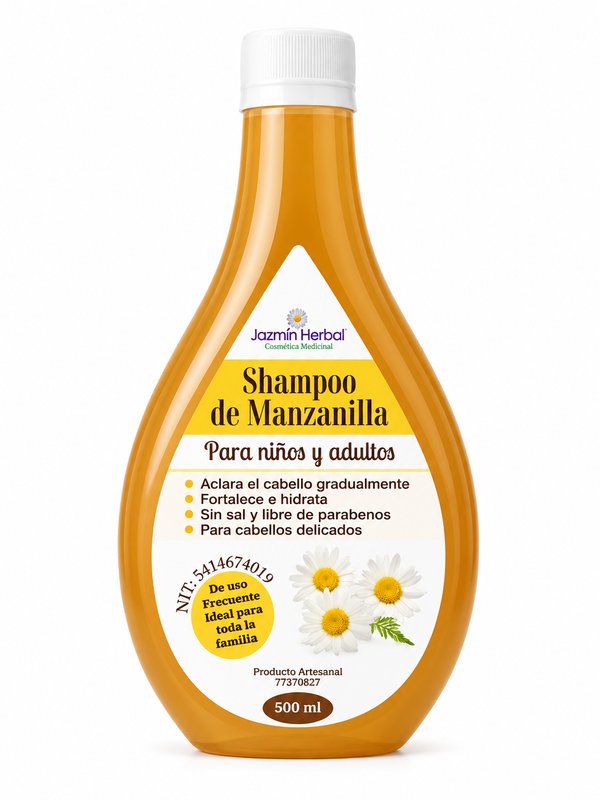 Jazmín Herbal Cosmética Medicinal – Shampoo de Manzanilla (Para niños y adultos)