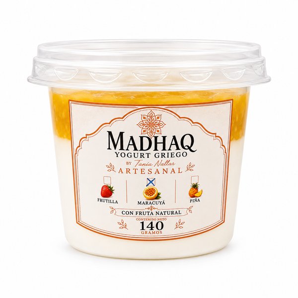 MADHAQ – YOGURT GRIEGO ARTESANAL BY Tania Nallar (Sabor: MARACUYÁ)