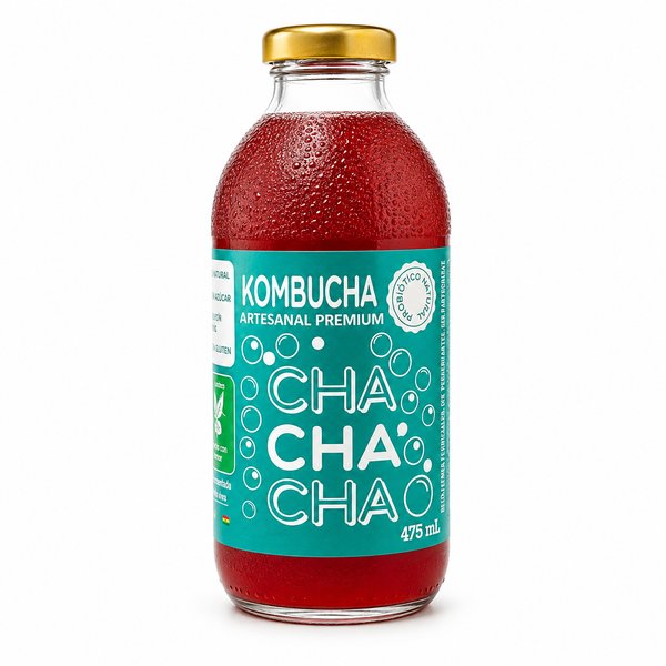CHA CHA CHA – KOMBUCHA ARTESANAL PREMIUM(sabor frutilla)