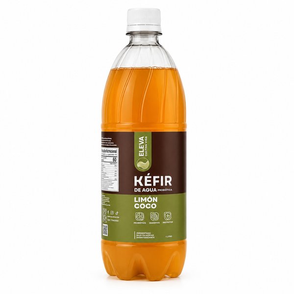 ELEVA CULTIVA VIDA – KÉFIR DE AGUA PROBIÓTICA (Sabor: LIMÓN COCO)