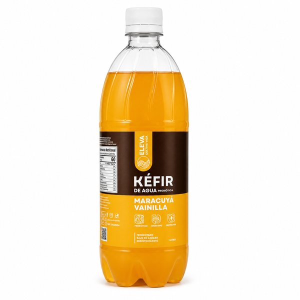 ELEVA CULTIVA VIDA – KÉFIR DE AGUA PROBIÓTICA (Sabor: MARACUYÁ VAINILLA)