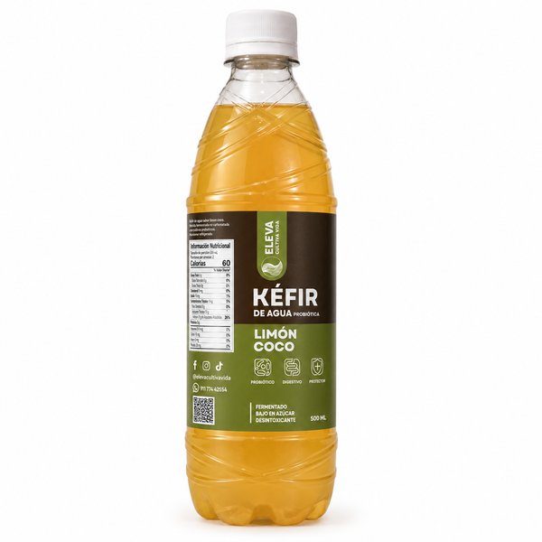 ELEVA CULTIVA VIDA – KÉFIR DE AGUA PROBIÓTICA (Sabor: LIMÓN COCO)