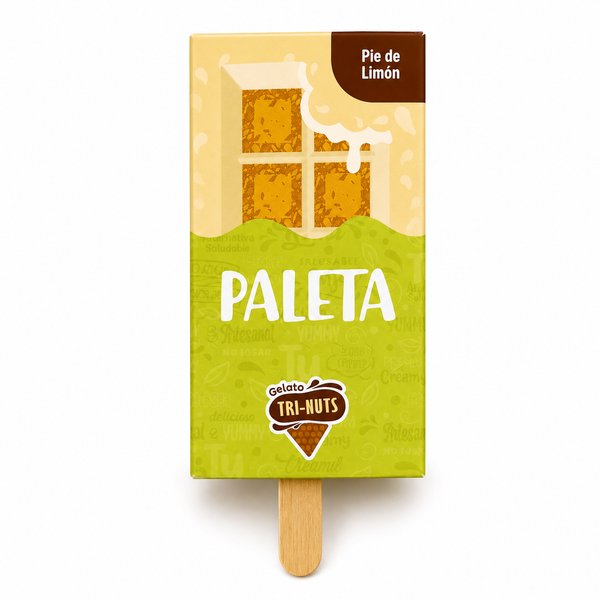 Gelato TRI-NUTS – PALETA (sabor Pie de Limón)