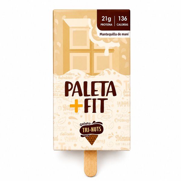 Gelato TRI-NUTS – PALETA +FIT (sabor Mantequilla de maní)