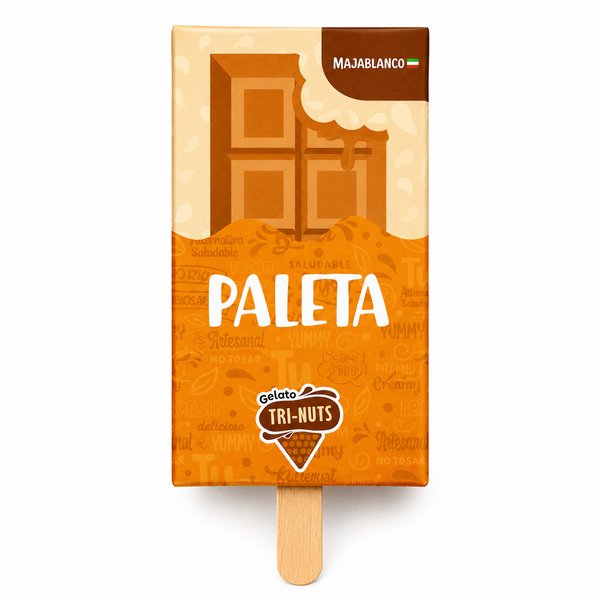 Gelato TRI-NUTS – PALETA (sabor Majablanco)