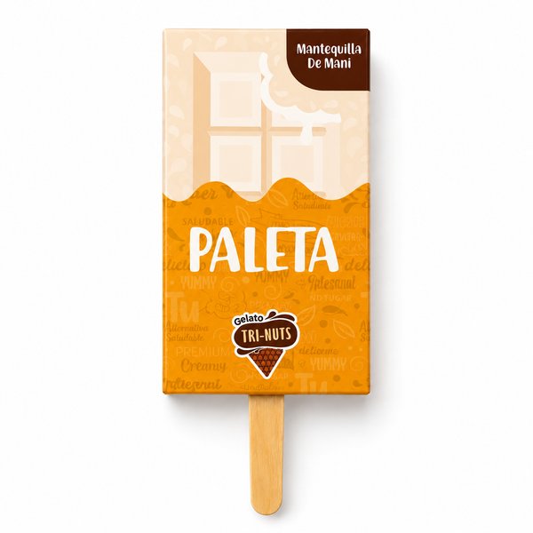 Gelato TRI-NUTS – PALETA (sabor Mantequilla De Maní)
