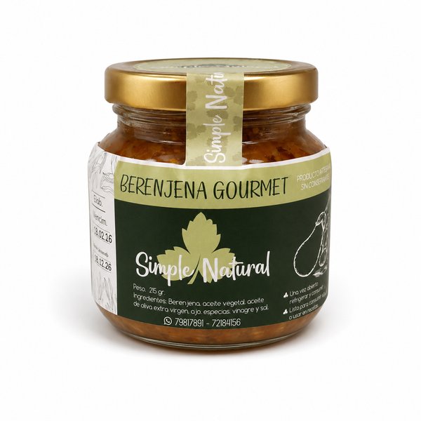 Simple Natural – BERENJENA GOURMET (Producto artesanal, sin conservantes)