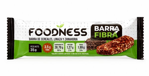 FOODNESS – BARRA FIBRA (Barra de cereales, linaza y zanahoria)