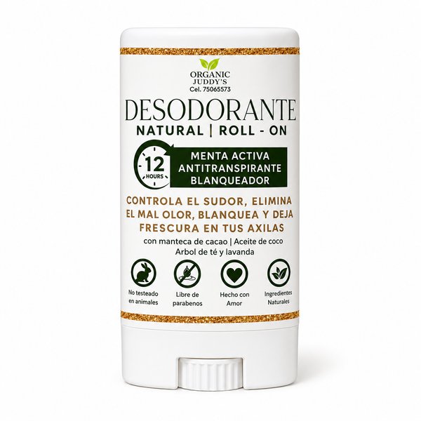 Organic Juddy's – Desodorante Natural Roll-On (Menta Activa)