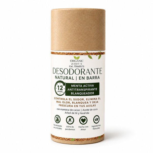 Organic Juddy's – Desodorante Natural en Barra (Menta Activa)