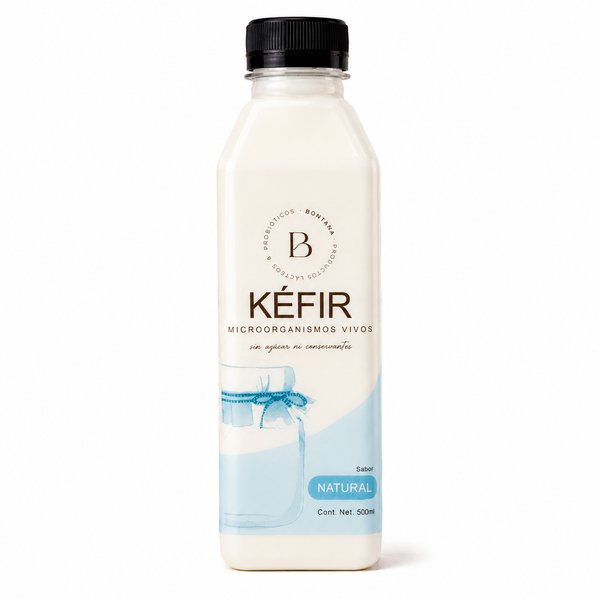 Bontana – KÉFIR Microorganismos Vivos (Sabor Natural, sin azúcar ni conservantes)