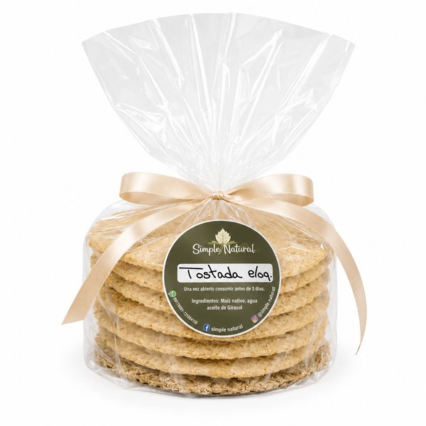 Simple Natural – Tostada eloq. (Ingredientes: Maíz nativo, agua, aceite de girasol)
