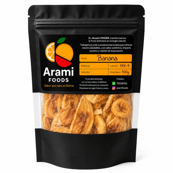 Arami Foods – Banana Deshidratada.