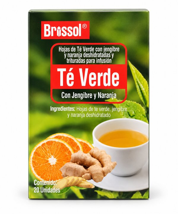 BRISSOL – TÉ VERDE Con Jengibre y Naranja