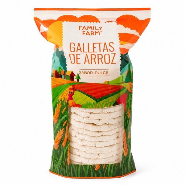FAMILY FARM – GALLETAS DE ARROZ (Sabor: Dulce)