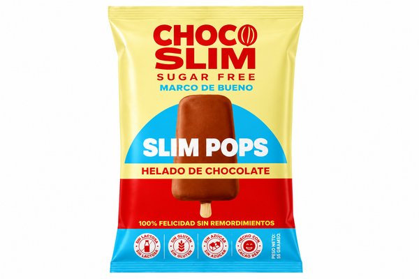 CHOCO SLIM SUGAR FREE – SLIM POPS (Marco de Bueno / Helado de Chocolate)