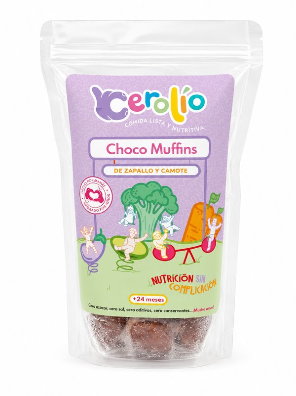 Cerolío – Choco Muffins DE ZAPALLO Y CAMOTE (Comida Lista y Nutritiva)