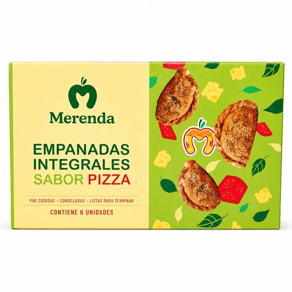 Merenda – EMPANADAS INTEGRALES SABOR PIZZA (Pre cocidas - Congeladas - Listas para terminar)