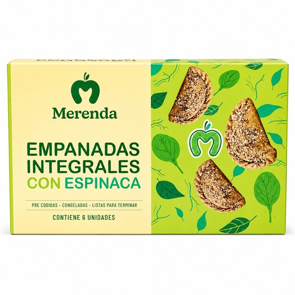 Merenda – EMPANADAS INTEGRALES CON ESPINACA (Pre codidas - Congeladas - Listas para terminar)