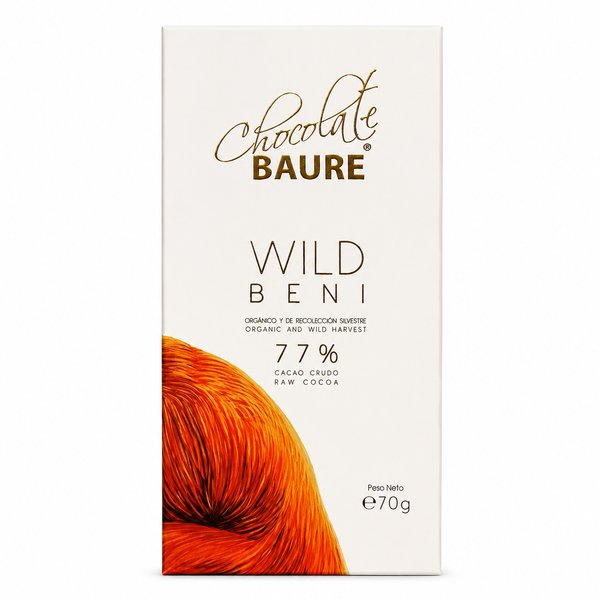 Chocolate BAURE – WILD BENI (77% Cacao Crudo / Raw Cocoa)