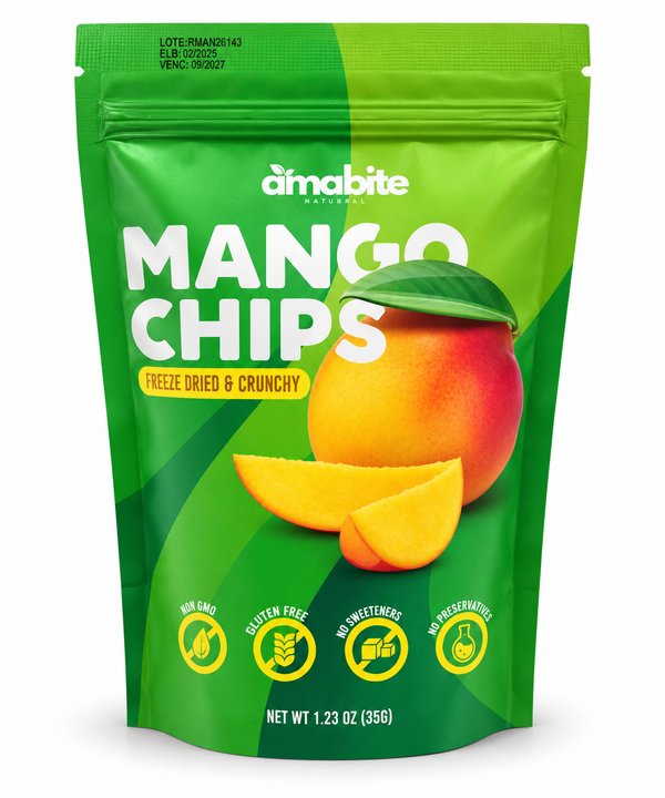 AMABITE NATUBRAL – MANGO CHIPS (Freeze Dried & Crunchy) 35GR