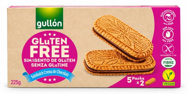 gullón – GLUTEN FREE Sándwich Crema de Chocolate