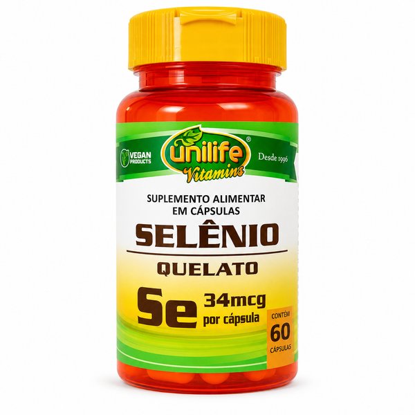 Unilife Vitamins – Selênio Quelato (34 mcg por cápsula)