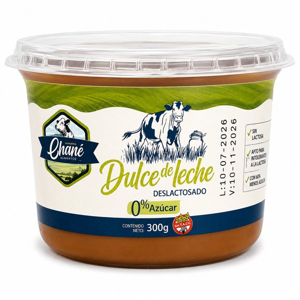Chané Alimentos – Dulce de Leche Deslactosado (0% Azúcar)
