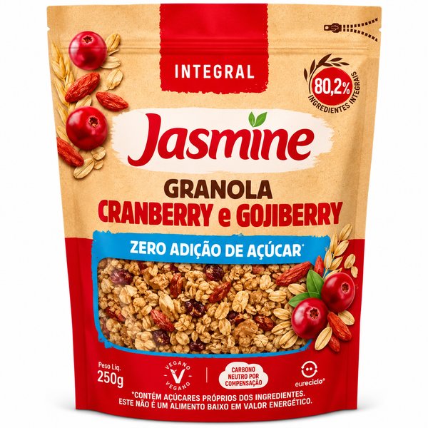 Granola Integral Cranberry e Gojiberry (Zero Adição de Açúcar)