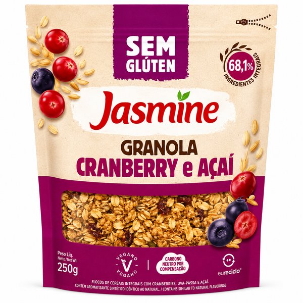 Jasmine – Granola Sem Glúten Cranberry e Açaí