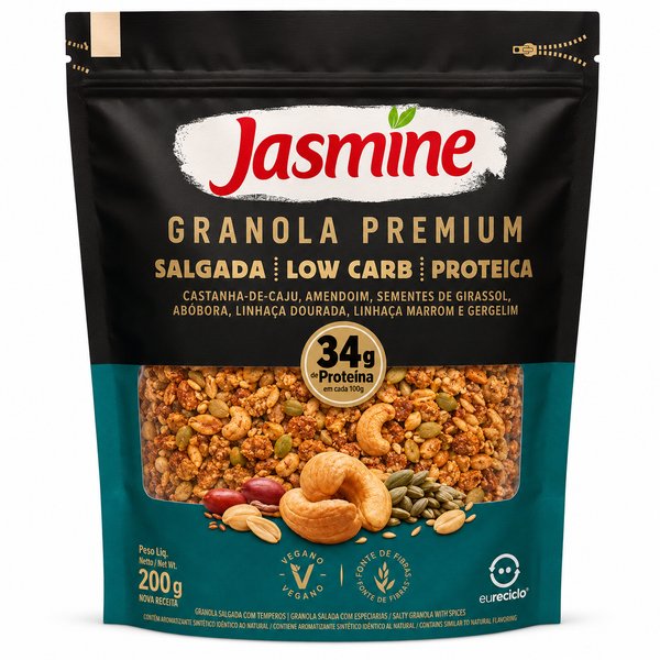 Jasmine – Granola Premium Salgada Low Carb Proteica