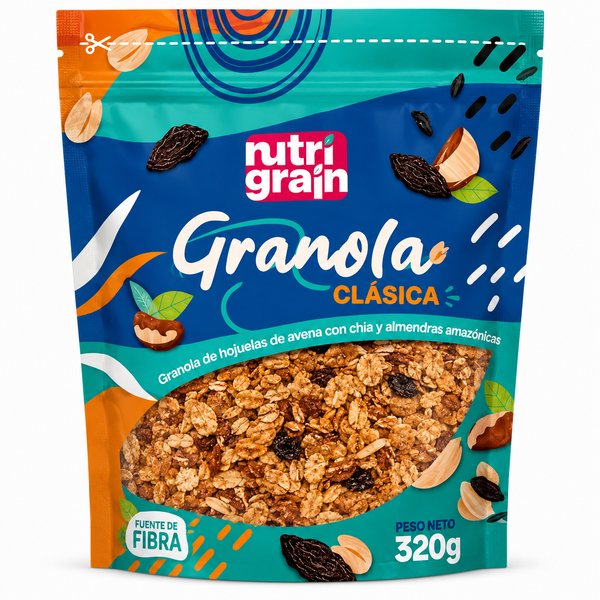 Nutri Grain – Granola Clásica (Granola de hojuelas de avena con chía y almendras amazónicas)