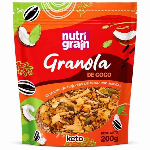 Nutri Grain – Granola de Coco (Granola de hojuelas de coco con semillas)