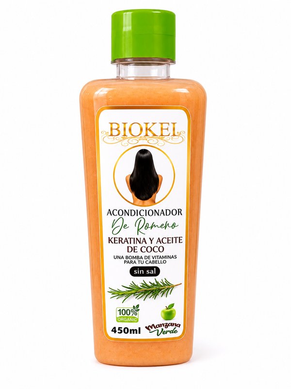 BIOKEL / Manzana Verde – Acondicionador De Romero (Keratina y aceite de coco)