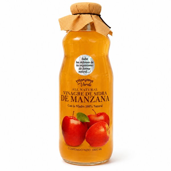 Manzana Verde – All Natural Vinagre de Sidra de Manzana (Con la Madre 100% Natural)