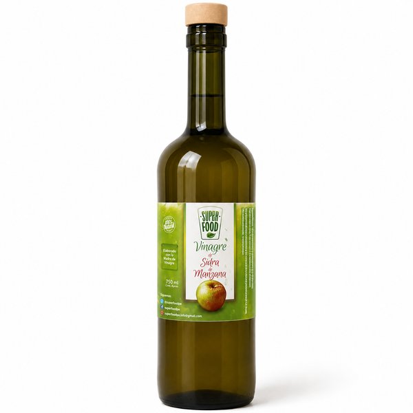 Super Food – Vinagre de Sidra de Manzana (100% Natural - Elaborado con la Madre de Vinagre)