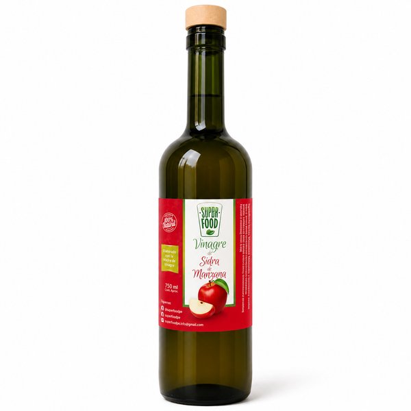 Super Food – Vinagre de Sidra de Manzana (100% Natural - Elaborado con la Madre de Vinagre)