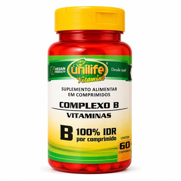 Unilife Vitamins – Complexo B Vitaminas (100% IDR por comprimido - Suplemento Alimentar em Comprimidos)