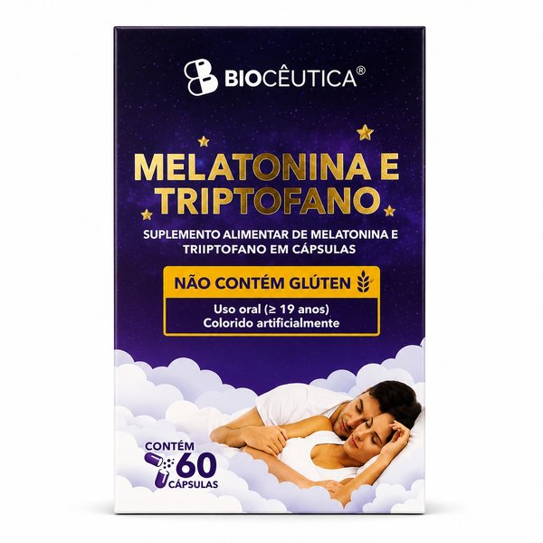 Biocêutica – Melatonina e Triptofano (Suplemento Alimentar de Melatonina e Triptofano em Cápsulas - Não Contém Glúten)