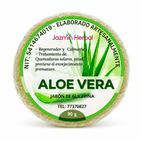 Jazmin Herbal – Aloe Vera (Jabón de Glicerina - Elaborado Artesanalmente)