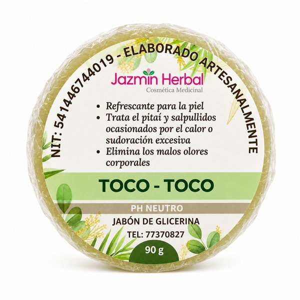 Jazmin Herbal – Toco - Toco (Jabón de Glicerina - pH Neutro - Elaborado Artesanalmente)
