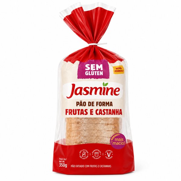 Jasmine – Pão de Forma Frutas e Castanha (Sem Glúten)