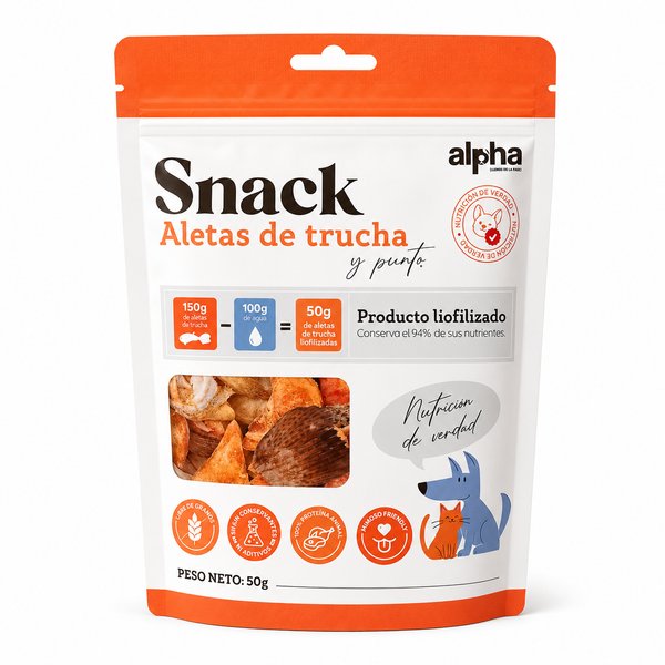 alpha – Snack Aletas de trucha